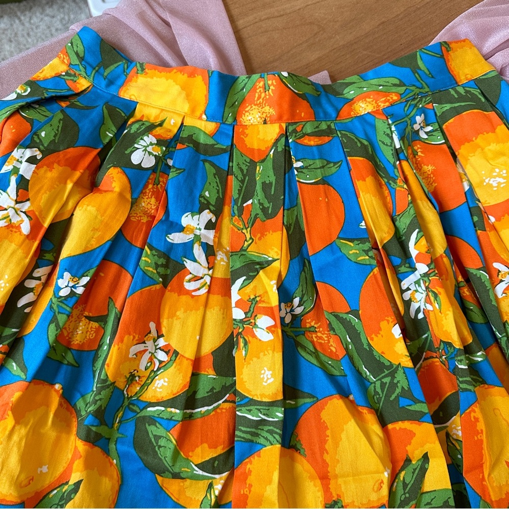 Orange circle skirt retro 🍊